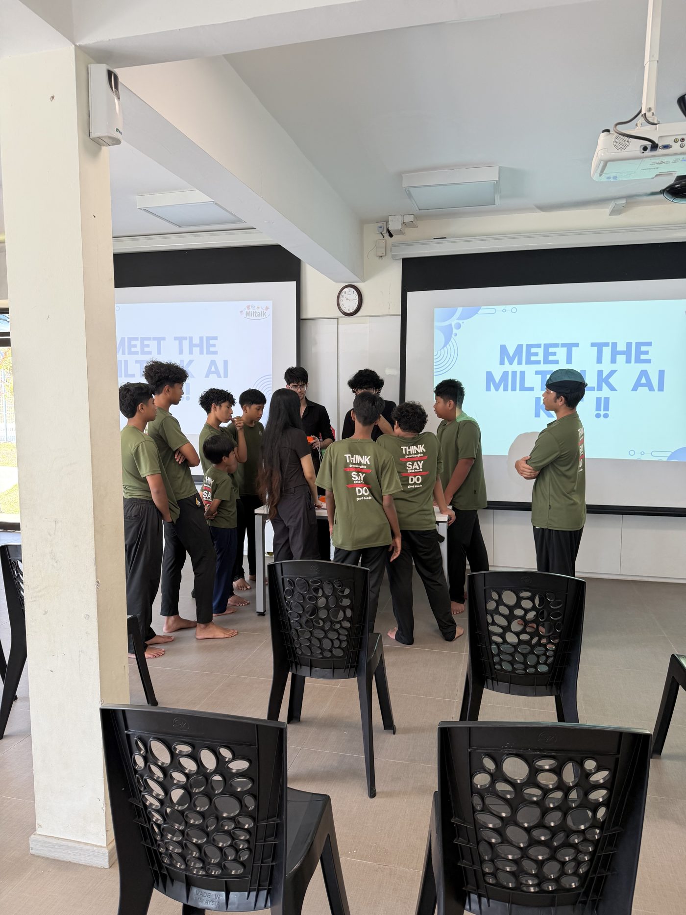 Students at the Muhammadiyah Welfare Home pilot session